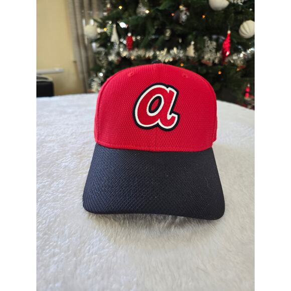 Retro Atlanta Braves New Era 39thirty Baseball Cap- Fitted- Small-Medium Hat - Picture 1 of 6